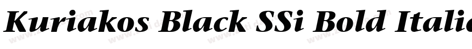 Kuriakos Black SSi Bold Italic字体转换
